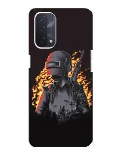 Чехол для OPPO A74 (5G) с картинкой «PUBG — огненный силуэт» Чехол для OPPO A74 (5G) с картинкой «PUBG — огненный силуэт»