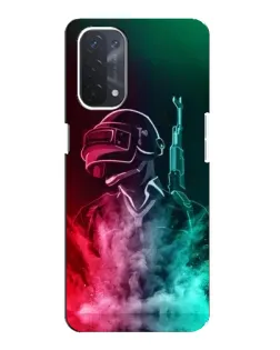 Чехол для OPPO A74 (5G) с картинкой «PUBG — огненный воин» Чехол для OPPO A74 (5G) с картинкой «PUBG — огненный воин»