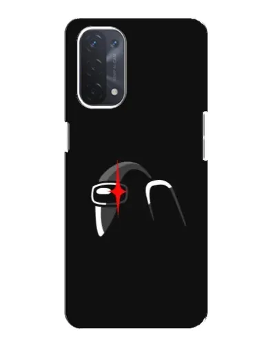 Чехол для OPPO A74 (5G) с картинкой «Among Us шлем»