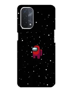 Чехол для OPPO A74 (5G) с картинкой «Красный Among Us»