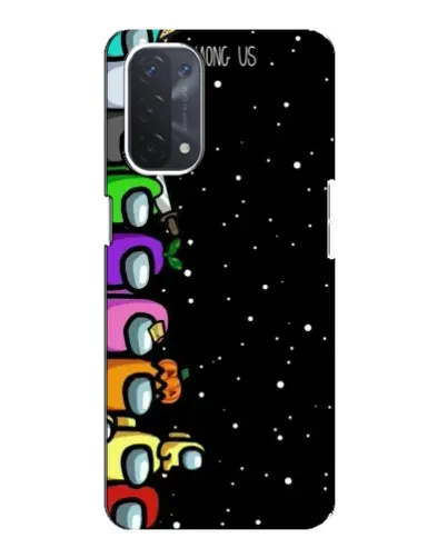 Чехол для OPPO A74 (5G) с картинкой «Команда Among Us»
