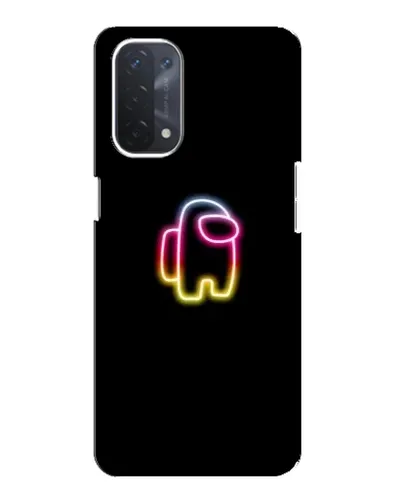 Чехол для OPPO A74 (5G) с картинкой «Among Us градиент»