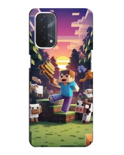 Чехол для OPPO A74 (5G) с картинкой «Стив на ферме» Чехол для OPPO A74 (5G) с картинкой «Стив на ферме»