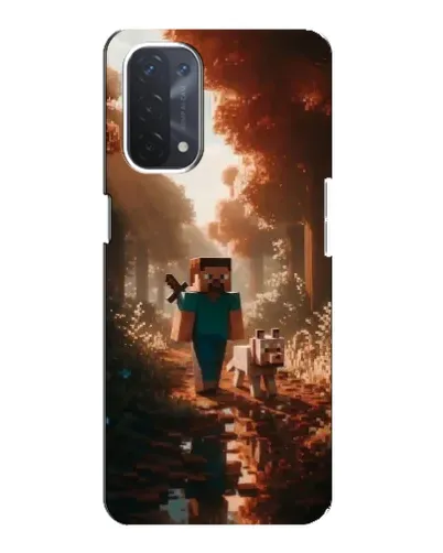Чехол для OPPO A74 (5G) с картинкой «Стив в лесу» Чехол для OPPO A74 (5G) с картинкой «Стив в лесу»