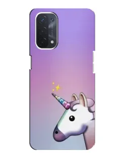 Чехол для OPPO A74 (5G) с картинкой «Единорог градиент»