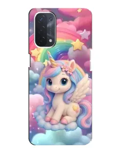 Чехол для OPPO A74 (5G) с картинкой «Маленький единорог»