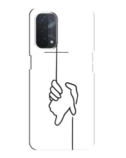 Чехол для OPPO A74 (5G) с картинкой «Рука держит» Чехол для OPPO A74 (5G) с картинкой «Рука держит»