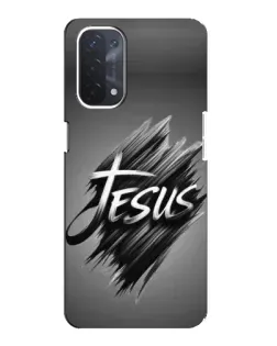 Чехол для OPPO A74 (5G) с картинкой «Надпись Jesus Graffiti»