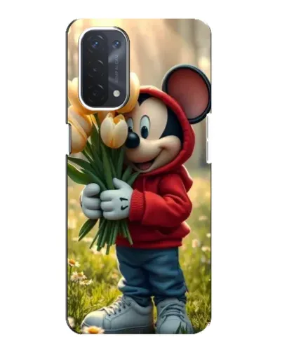 Чехол для OPPO A74 (5G) с картинкой «Микки с тюльпанами» Чехол для OPPO A74 (5G) с картинкой «Микки с тюльпанами»