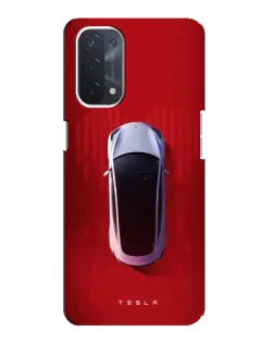 Чехол для OPPO A74 (5G) с картинкой «Tesla Top View»