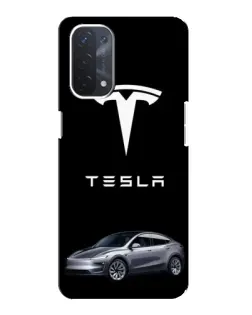 Чехол для OPPO A74 (5G) с картинкой «Tesla Model Y»