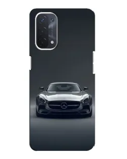 Чехол для OPPO A74 (5G) с картинкой «Mercedes на черном»