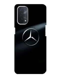 Чехол для OPPO A74 (5G) с картинкой «Mercedes на металле»