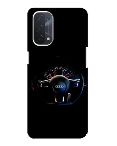Чехол для OPPO A74 (5G) с картинкой «Салон Audi — руль»