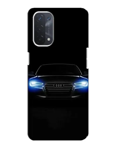 Чехол для OPPO A74 (5G) с картинкой «Audi в неоне»