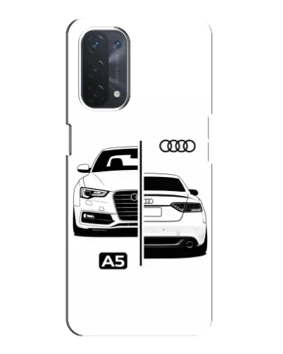 Чехол для OPPO A74 (5G) с картинкой «Audi — контрастный дизайн»