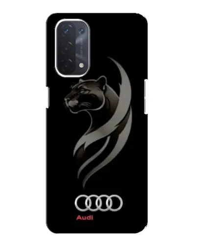 Чехол для OPPO A74 (5G) с картинкой «Графика — пантера и Audi»