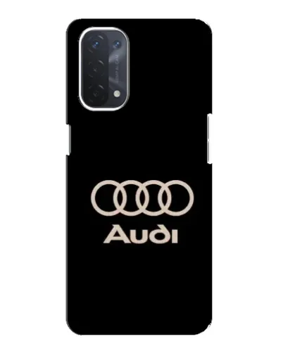 Чехол для OPPO A74 (5G) с картинкой «Audi — золотой логотип»