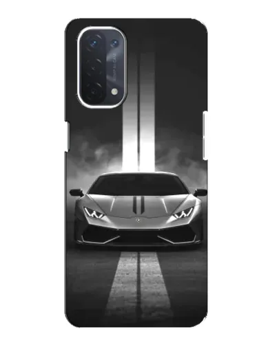 Чехол для OPPO A74 (5G) с картинкой «Lamborghini симметрия дорог»