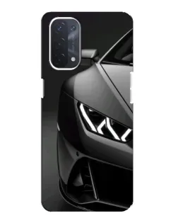 Чехол для OPPO A74 (5G) с картинкой «Lamborghini фары детализация»