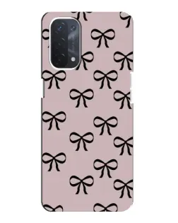 Чехол для OPPO A74 (5G) с картинкой «Черные бантики»