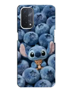 Чехол для OPPO A74 (5G) с картинкой «Стич и голубика» Чехол для OPPO A74 (5G) с картинкой «Стич и голубика»