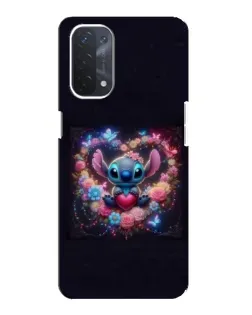 Чехол для OPPO A74 (5G) с картинкой «Stitch в цветах» Чехол для OPPO A74 (5G) с картинкой «Stitch в цветах»