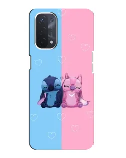 Чехол для OPPO A74 (5G) с картинкой «Stitch и Angel Love» Чехол для OPPO A74 (5G) с картинкой «Stitch и Angel Love»