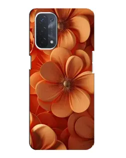 Чехол для OPPO A74 (5G) с картинкой «Оранжевый макро цветок»