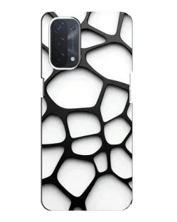 Чехол для OPPO A74 (5G) с картинкой «Белая объемная сетка» Чехол для OPPO A74 (5G) с картинкой «Белая объемная сетка»