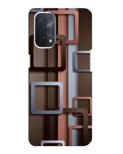 Чехол для OPPO A74 (5G) с картинкой «Коричневые объемные квадраты» Чехол для OPPO A74 (5G) с картинкой «Коричневые объемные квадраты»