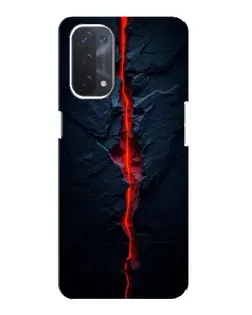 Чехол для OPPO A74 (5G) с картинкой «Kрасная лавовая трещина»
