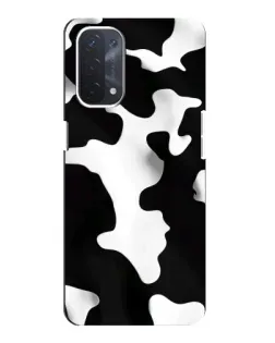 Чехол для OPPO A74 (5G) с картинкой «Черно-белое пятно»