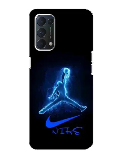 Чехол для OPPO A74 с картинкой «Jordan Neon Blue»