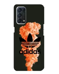 Чохол для OPPO A74 з картинкою «Помаранчевий дим Adidas»
