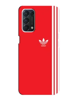 Чохол для OPPO A74 з картинкою «Червоний мінімалізм Adidas»