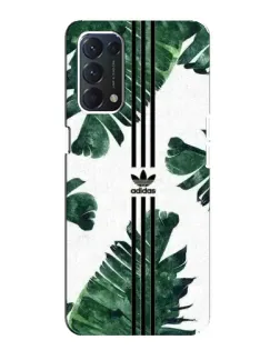 Чехол для OPPO A74 с картинкой «Пальмовые листья адидас»