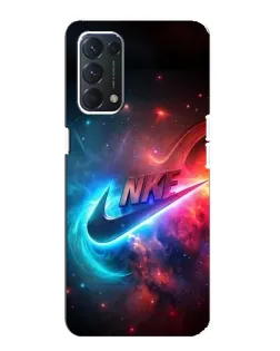Чохол для OPPO A74 з картинкою «Вогняний логотип Nike»