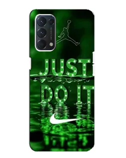 Чохол для OPPO A74 з картинкою «Зелений неоновий Nike»