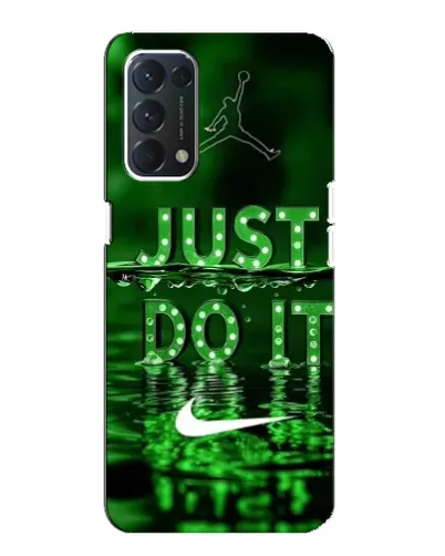 Чохол для OPPO A74 з картинкою «Зелений неоновий Nike»