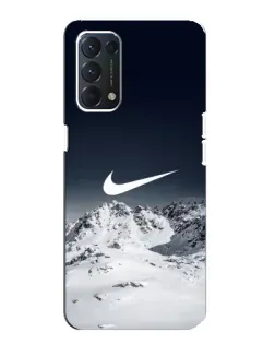Чохол для OPPO A74 з картинкою «Nike — зимові гори»