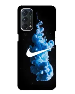 Чохол для OPPO A74 з картинкою «Nike та синій дим»