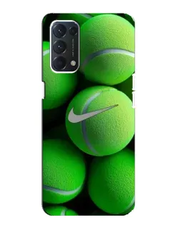 Чохол для OPPO A74 з картинкою «Тенісні м'ячі Найк»