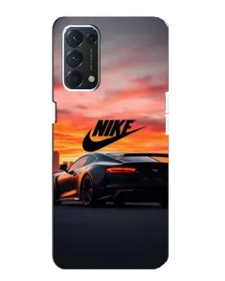Чохол для OPPO A74 з картинкою «Nike та суперкар»