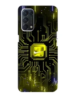 Чохол для OPPO A74 з картинкою «Nike — золота іскра»