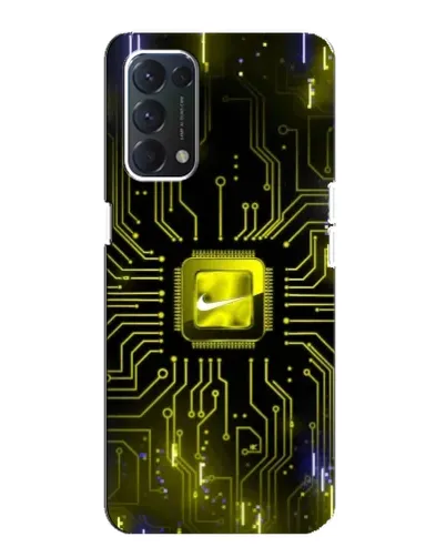 Чохол для OPPO A74 з картинкою «Nike — золота іскра»