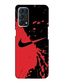Чохол для OPPO A74 з картинкою «Червоні бризки Nike»