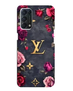 Чохол для OPPO A74 з картинкою «Квітковий Louis Vuitton»