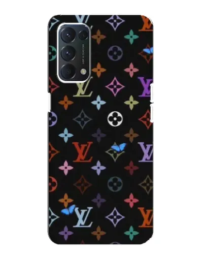 Чехол для OPPO A74 с картинкой «Цветная монограмма LV»