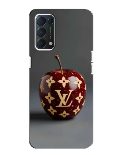 Чехол для OPPO A74 с картинкой «Красное яблоко LV»